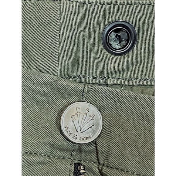 RAG & BONE Buckley Crop Chinos Olive Green Raw Hem ~ Women's Size 26 - Picture 6 of 8